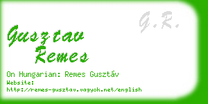 gusztav remes business card
